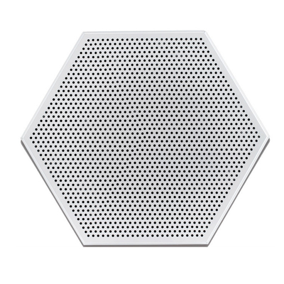 Διατρυπημένο Hexagon ακουστικό αργίλιο ανώτατων κεραμιδιών που χρωματίζεται προ