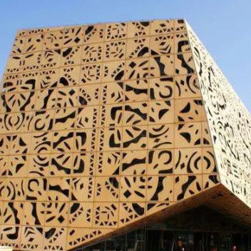 Προσαρμοσμένο σχέδιο Laser Cut Panel Μεταλλικό PVDF Perforated Wall Panel