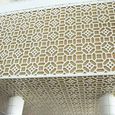 Προσαρμοσμένο σχέδιο Laser Cut Panel Μεταλλικό PVDF Perforated Wall Panel