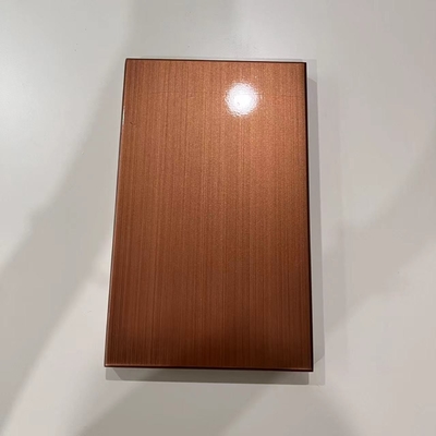 Μεταλλική Βαφή Βουρτσισμένο Χάλκινο Στερεό Πάνελ Αλουμινίου 150x200x20mm