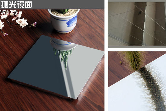 Σύγχρονος γυαλισμένος ανώτατο όριο καθρέφτης 0.5mm μετάλλων αργιλίου 300x300mm πάχος